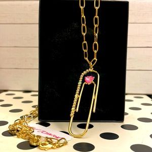 Betsey Johnson necklace super cute paper clip